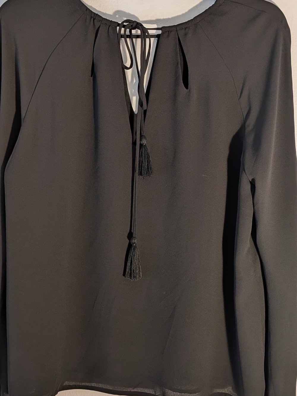 41 Hawthorn Black Tie-Neck Blouse